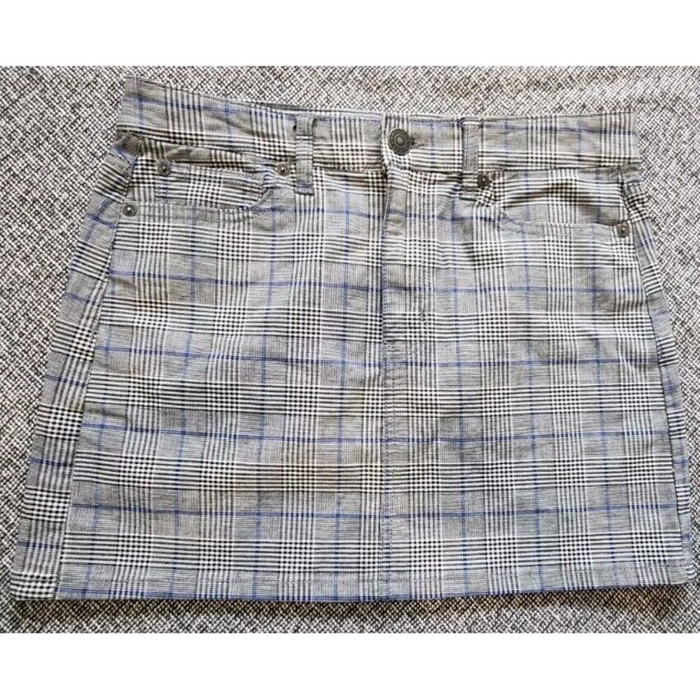 American Eagle Women's 6 Hi-Rise Mini‎ Skirt Plaid Super Stretch Comfort NWOT